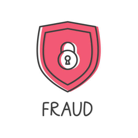 fraud word concept- vector illustrationのイラスト素材