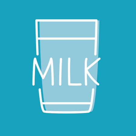 glass of milk icon - vector illustrationのイラスト素材