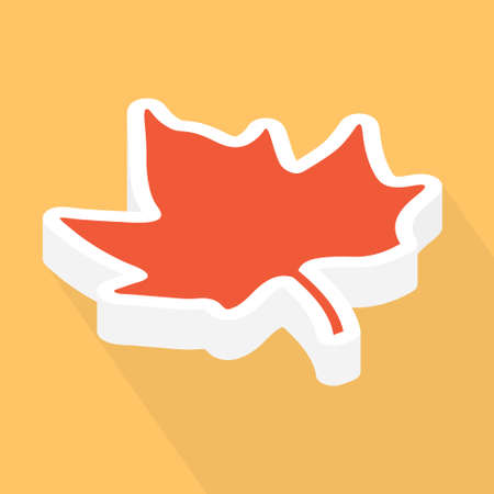 autumn maple leaf icon- vector illustrationのイラスト素材