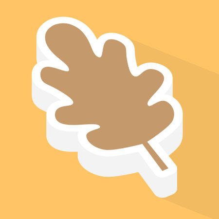 autumn oak leaf icon- vector illustrationのイラスト素材
