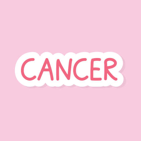 cancer word concept - vector illustrationのイラスト素材