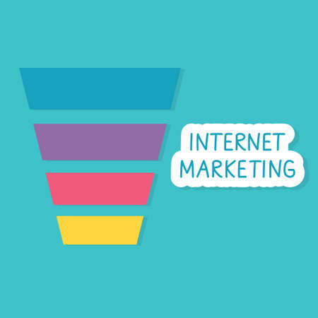 internet marketing with sale funnel concept - vector illustrationのイラスト素材