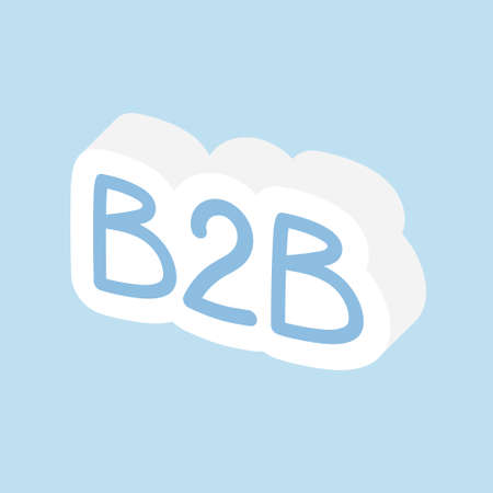 B2B (Business To Business) acronym concept - vector illustrationのイラスト素材