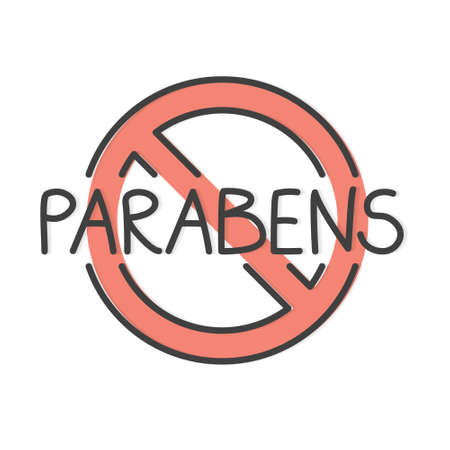 no parabens sign- vector illustrationのイラスト素材