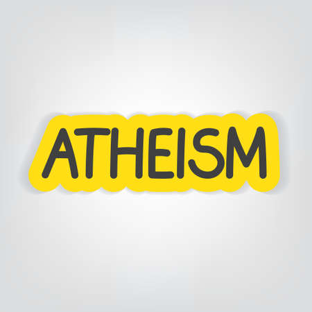 atheism word concept- vector illustrationのイラスト素材