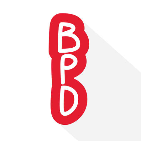 BPD (Borderline Personality Disorder) acronym concept- vector illustrationのイラスト素材
