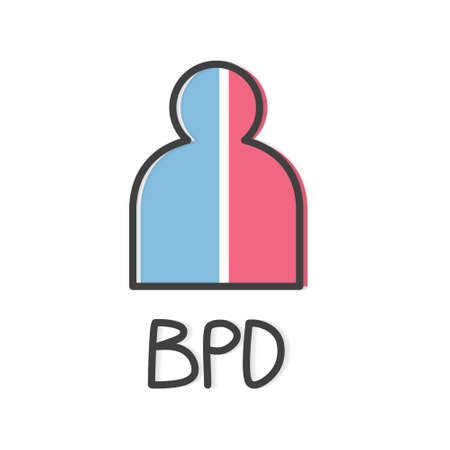 BPD (Borderline Personality Disorder) concept- vector illustrationのイラスト素材