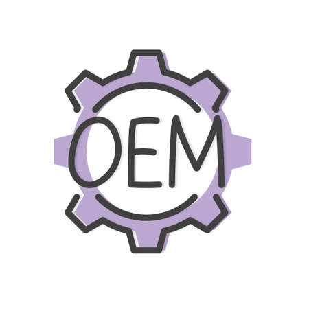 OEM (Original Equipment Manufacturer) acronym concept- vector illustrationのイラスト素材