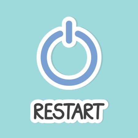 restart word concept- vector illustrationのイラスト素材