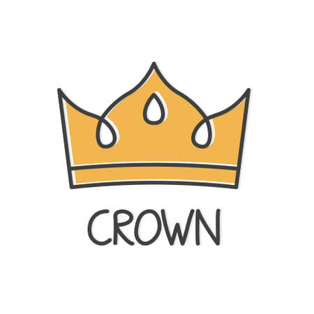 golden crown icon- vector illustrationのイラスト素材