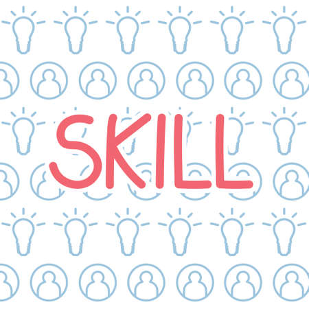 skill word concept- vector illustrationのイラスト素材