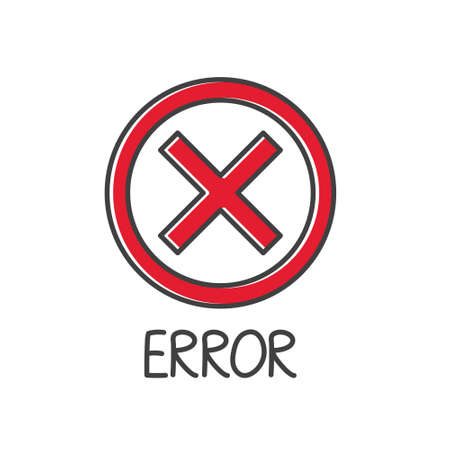 error word concept - vector illustrationのイラスト素材