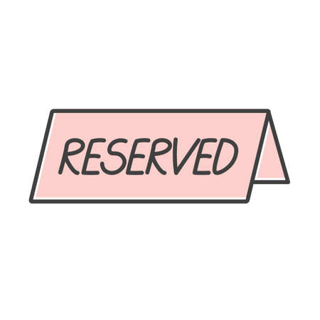 plate with the inscription reserved- vector illustrationのイラスト素材