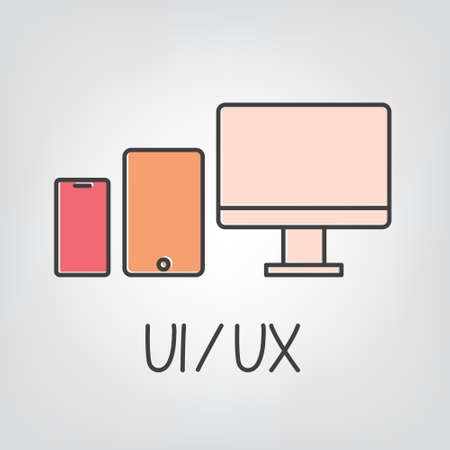 UI, UX (User Interface, User Experience) concept- vector illustrationのイラスト素材