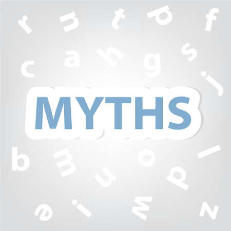 myths word concept - vector illustrationのイラスト素材