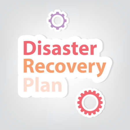 DRP, Disaster Recovery Plan concept - vector illustrationのイラスト素材