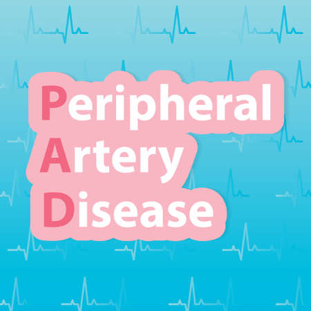 PAD (Peripheral artery disease) concept - vector illustration