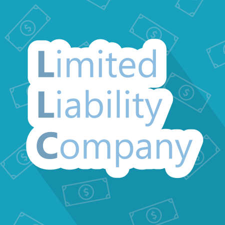 LLC; Limited Liability Company concept - vector illustrationのイラスト素材