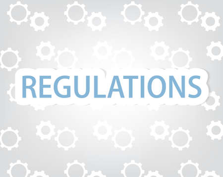 word regulations concept - vector illustrationのイラスト素材