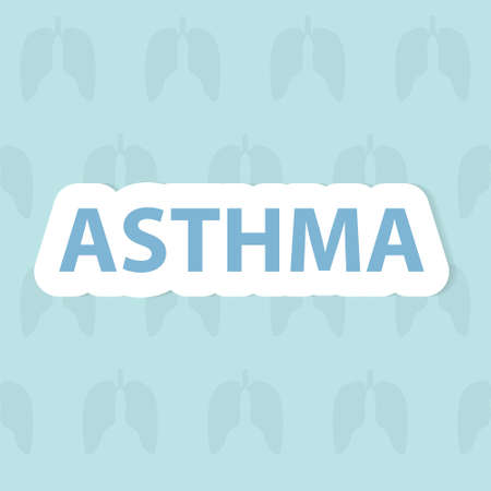 asthma disease concept- vector illustrationのイラスト素材