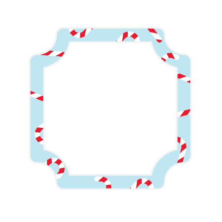 christmas frame, candy pattern - vector illustrationのイラスト素材