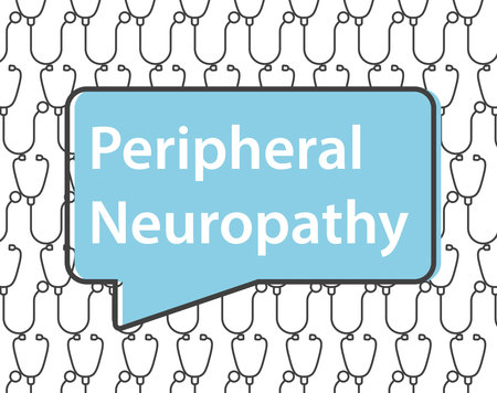 Peripheral Neuropathy disease on stethoscope pattern- vector illustrationのイラスト素材