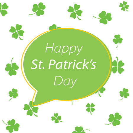 Happy St. Patrick's Day greeting card- vector illustrationのイラスト素材