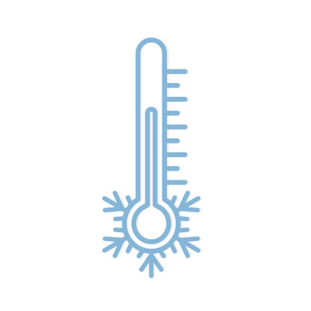 cold temperature thermometer icon- vector illustration