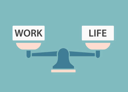 work-life balance concept- vector illustrationのイラスト素材