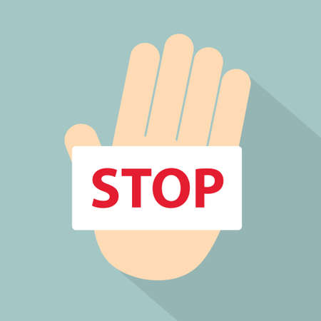 stop, access denied sign - vector illustrationのイラスト素材