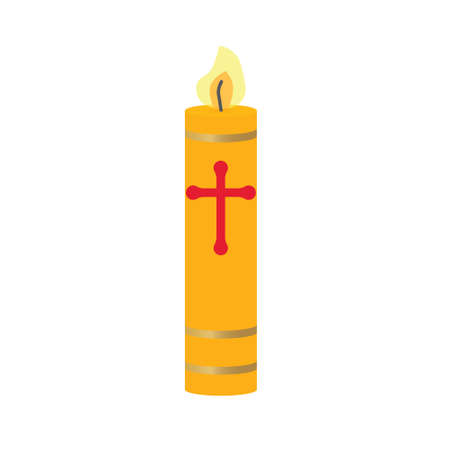 llighted paschal candle icon- vector illustrationのイラスト素材