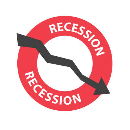 recession stamp icon- vector illustrationのイラスト素材