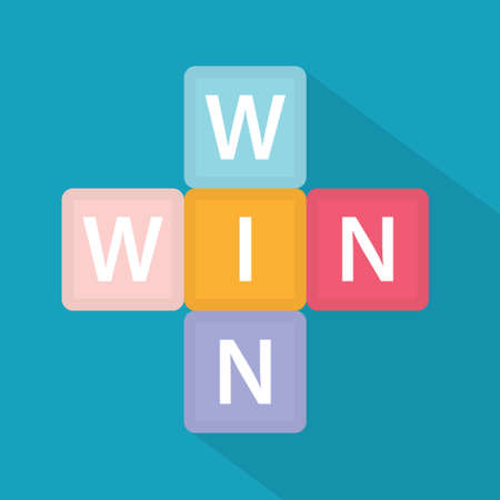 win win situation concept- vector illustrationのイラスト素材