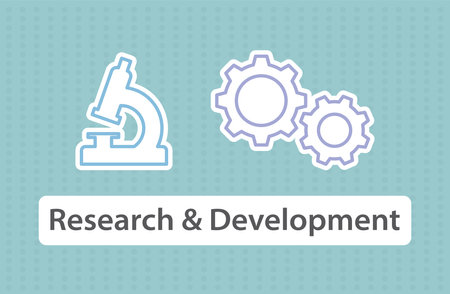 Research and development concept- vector illustrationのイラスト素材