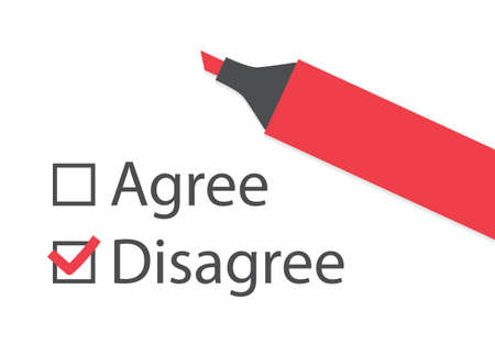 disagree, rejection concept- vector illustration