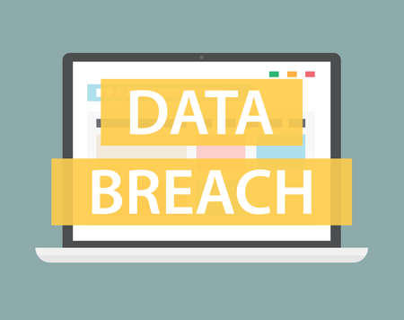 data breach concept - vector illustrationのイラスト素材