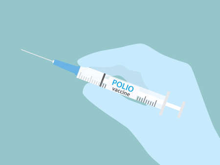 polio vaccination concept  vector illustrationのイラスト素材