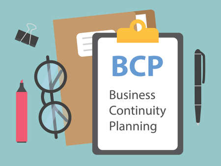 BCP Business Continuity Planning concept  vector illustrationのイラスト素材