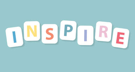 colorful inspire word-vector illustrationのイラスト素材