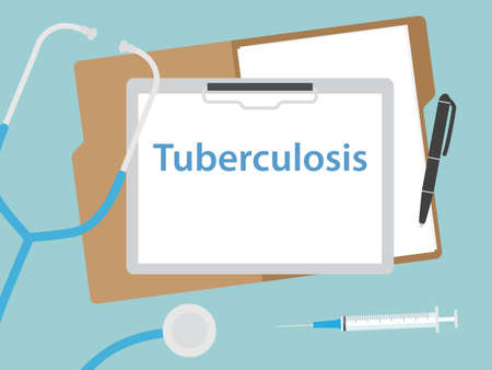 Tuberculosis written in patient card, medical concept vector illustrationのイラスト素材