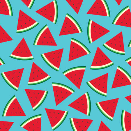 watermelon slices pattern vector illustration