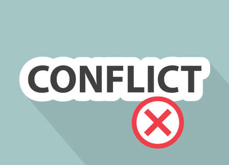 stop conflict concept- vector illustrationのイラスト素材
