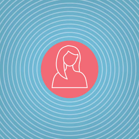 influencer, female person spreading her influence concept- vector illustrationのイラスト素材