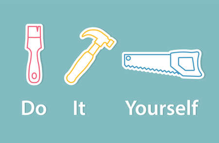 DIY Do It Yourself concept- vector illustrationのイラスト素材