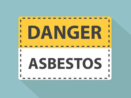 asbestos warning sign - vector illustrationのイラスト素材