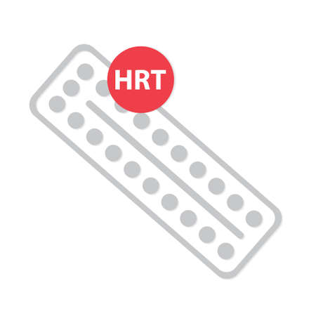HRT (Hormone Replacement Therapy) concept - vector illustrationのイラスト素材