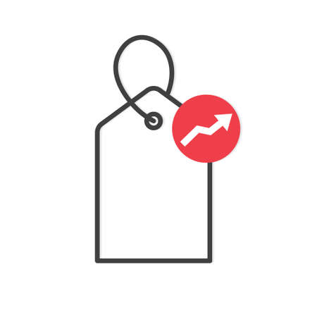 rising price, inflation concept- vector illustrationのイラスト素材