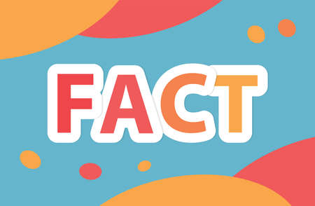 colorful fact word concept- vector illustrationのイラスト素材
