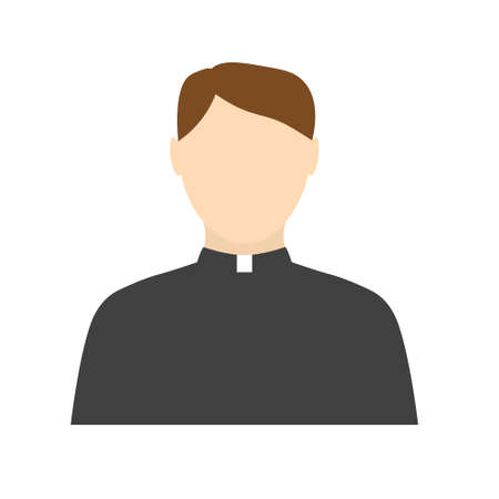 catholic priest icon- vector illustrationのイラスト素材