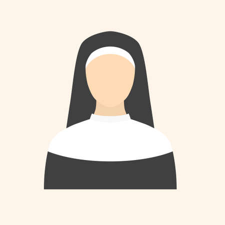 catholic nun icon- vector illustrationのイラスト素材